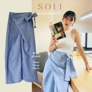 Cozy linen wrap pants