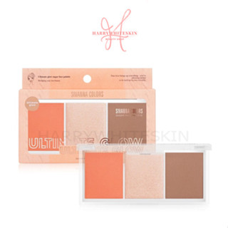 SIVANNA พาเลท 3 in 1 บลัชออน+ไฮไลท์+คอนทัวร์ HF189 SIVANNA COLORS ULTIMATE GLOW เม็ดสีแน่นติดทน