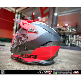 หมวกกันน็อค Just1 J34 Pro ลาย Outerspace Fluo Red Black Matt