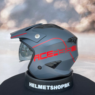 หมวกกันน็อค ACERBIS JET ARIA 22-06 HELMET GREY/RED