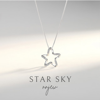 สร้อยคอ Five Pointed Star Diamond Necklace เครื่องประดับ minimal