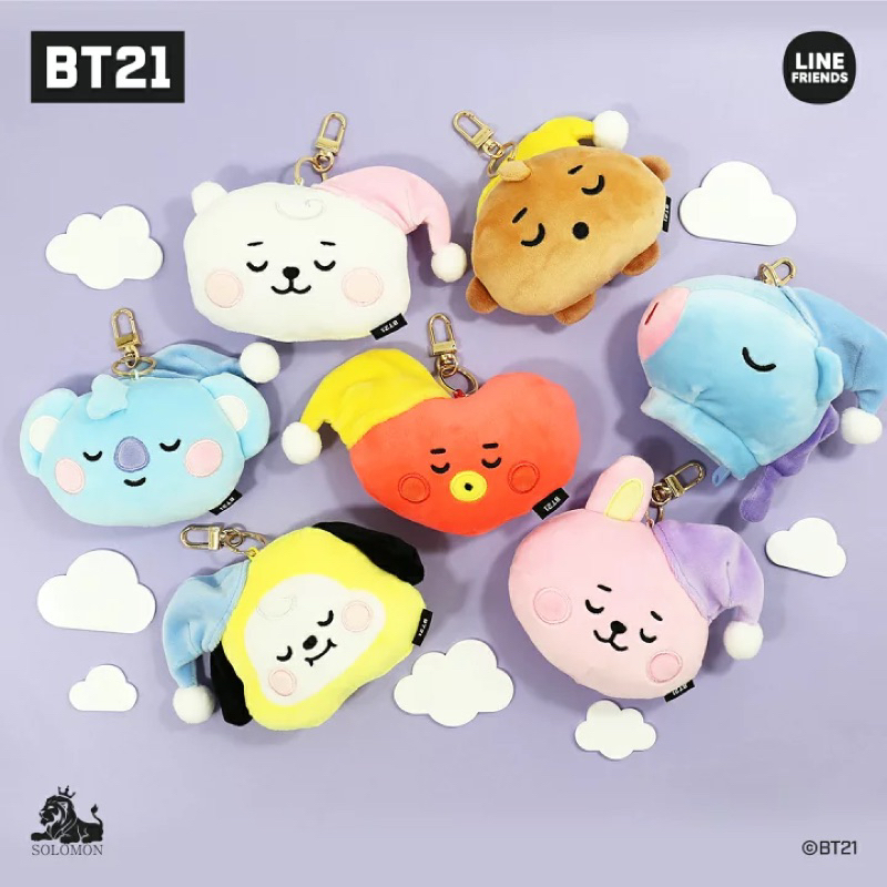 พร้อมส่ง ลดแรง bt21 doll ecobag mascot keyring พวงกุญแจ ตุ๊กตา ถุงผ้า