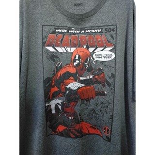 เสื้อยืด มือสอง ลายการ์ตูน Marvel อก 52 ยาว 31