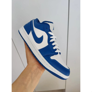 Nike  Air Jordan 1 low  "marina blue"  White blue  ของแท้ 100%