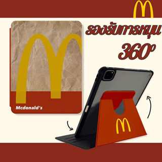 🔥จัดส่งภายใน24ชั่วโมง🔥 เคสiPadหมุน 360°  แผ่นหลังอะครีลิ McDonalds Gen10 Gen9 gen8 gen7 gen6 gen5 เคสไอแพด2020 Air5