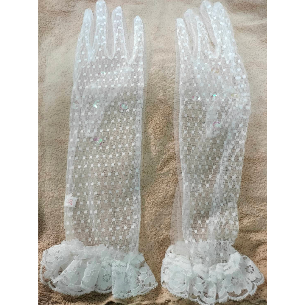 พร้อมส่งจ้า ถุงมือลูกไม้ ถุงมือลูกไม้แบบยาว ลูกไม้อย่างดี สำหรับ 3 ขวบ - ผู้ใหญ่