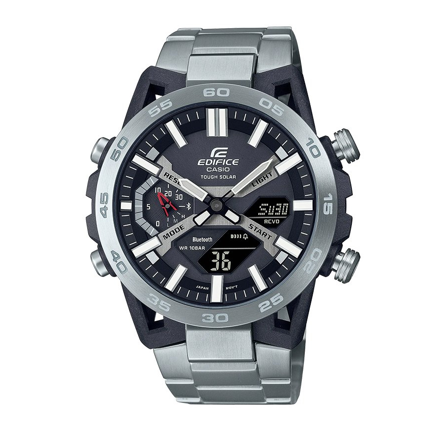 Casio Edifice นาฬิกาข้อมือผู้ชาย สายสแตนเลส รุ่น ECB-2000D-1A / สีเงิน