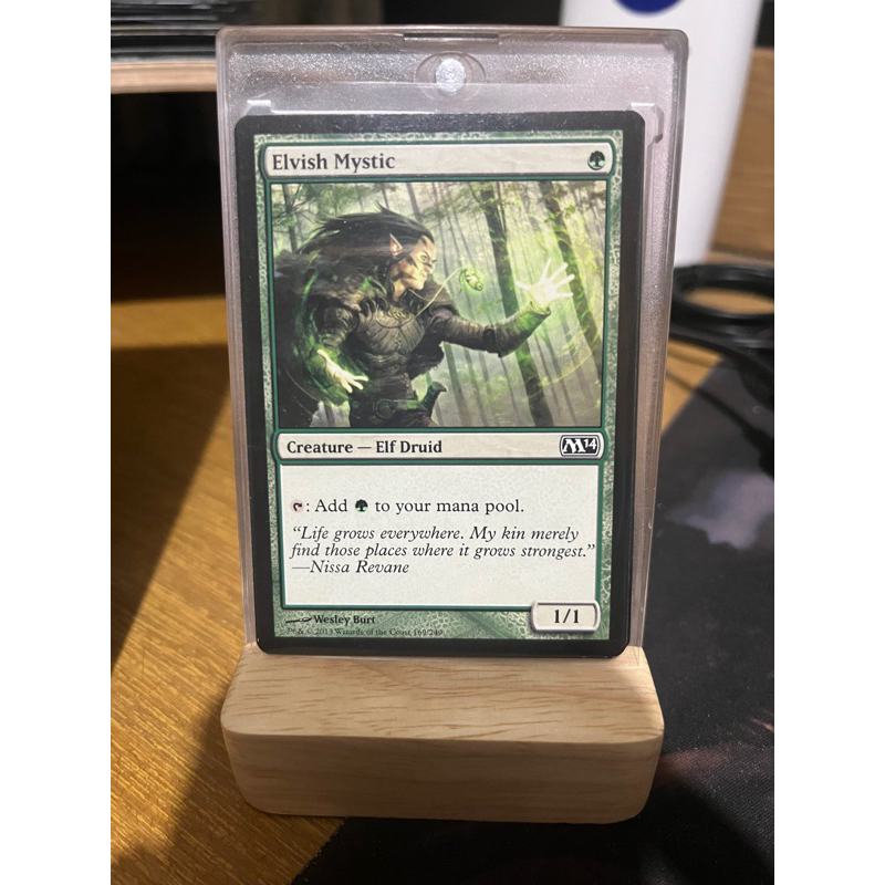 การ์ด MTG Elvish Mystic Green Magic the gathering EDH รุ่น Core Set 2014 M14 สภาพ Nm