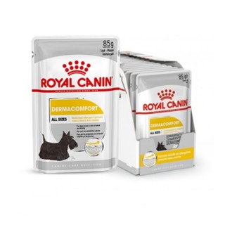 Royal Canin Dermacomfort All Sizes [85g.X12ซอง] อาหารเปียกสุนัขโต ผิวแพ้ง่าย