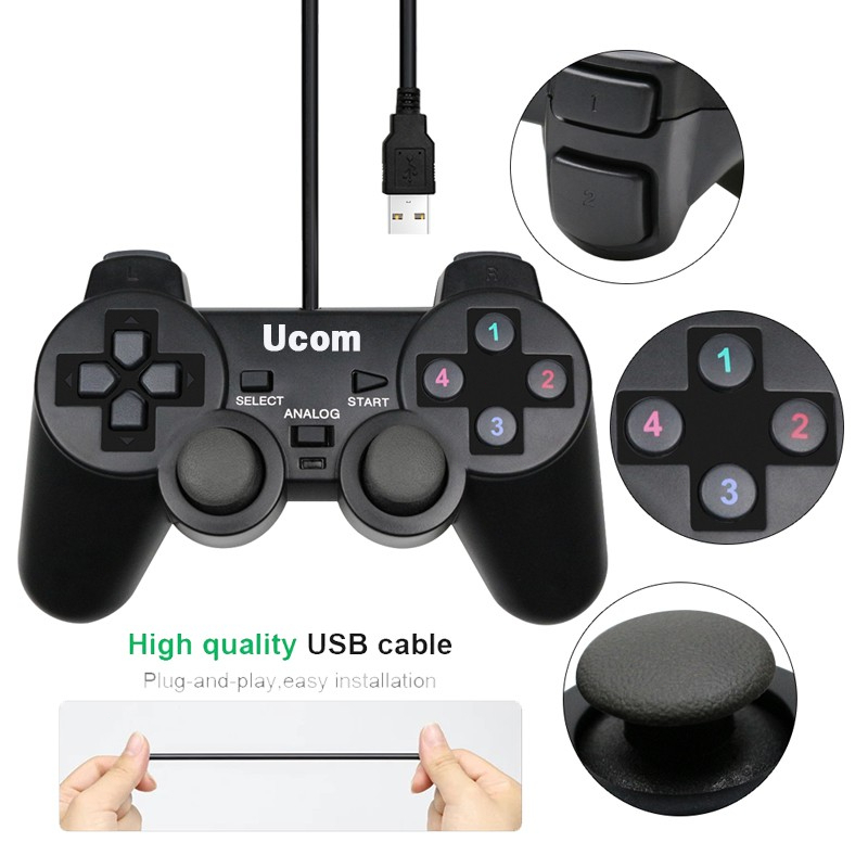 จอยเกมส์ จอยเกมส์ PC จอยสติ๊ก จอย Joy Stick จอย USB For PC แบบสาย USB รองรับPC/WINXR/WIN7/WIN8/WIN10/WIN11