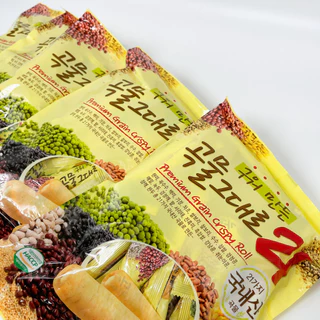 ขนมเกาหลี Grain Crispy Roll 180g 1 ถุง มี 18 ชิ้น ทำจากธัญพืช 21ชนิด สอดไส้ครีมชีส 곡물그대로
