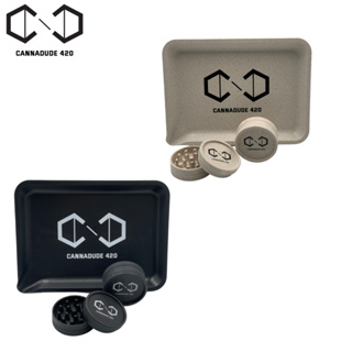 Cannadude420 Grinder + Tray ที่บด เครื่องบด ย่อยสลายได้ Biodegradable Grinder &amp; Tray ถาด พร้อมที่บด