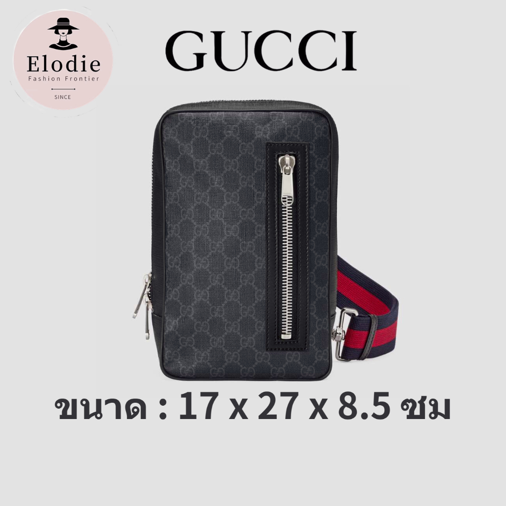 กระเป๋าคาดเอวคลาสสิกของผู้ชาย gucci ใหม่จัดส่งจากฝรั่งเศส/กระเป๋าคาดเอว GG Supreme ผ้าแคนวาส