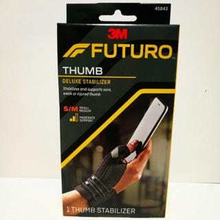 Futuro thumb deluxe อุปกรณ์พยุงนิ้วหัวแม่มือ รุ่นสีดำ จากนิ้วหัวแม่มือที่บาดเจ็บหรืออักเสบ โดยล็อคเฉพาะนิ้วหัวแม่มือ