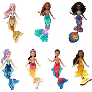 (ของแท้100%) พร้อมส่ง! Disney The Little Mermaid Ariel and Sisters Small Doll Set with 7 Mermaid Dolls