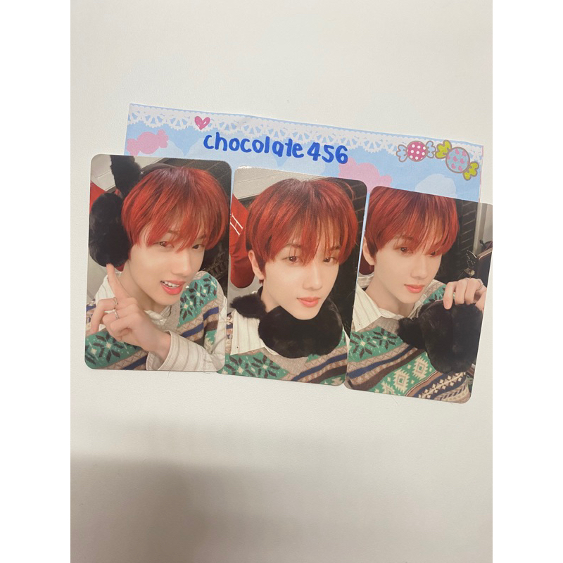 (พร้อมส่ง) Pink christmas random photocard - jisung