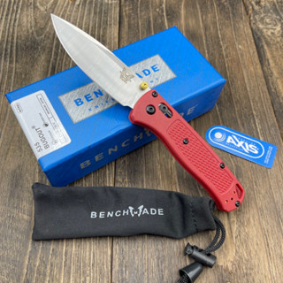 ( 🚚 สินค้าพร้อมจัดส่ง 🚚 )มีดพับ Benchmade Bugout AXIS Folding Knife S30V Satin Plain Blade, Blue Grivory Handles (535)