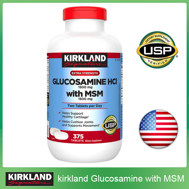 (Exp.09/2026)Kirkland Signature Glucosamine with MSM 375 เม็ด