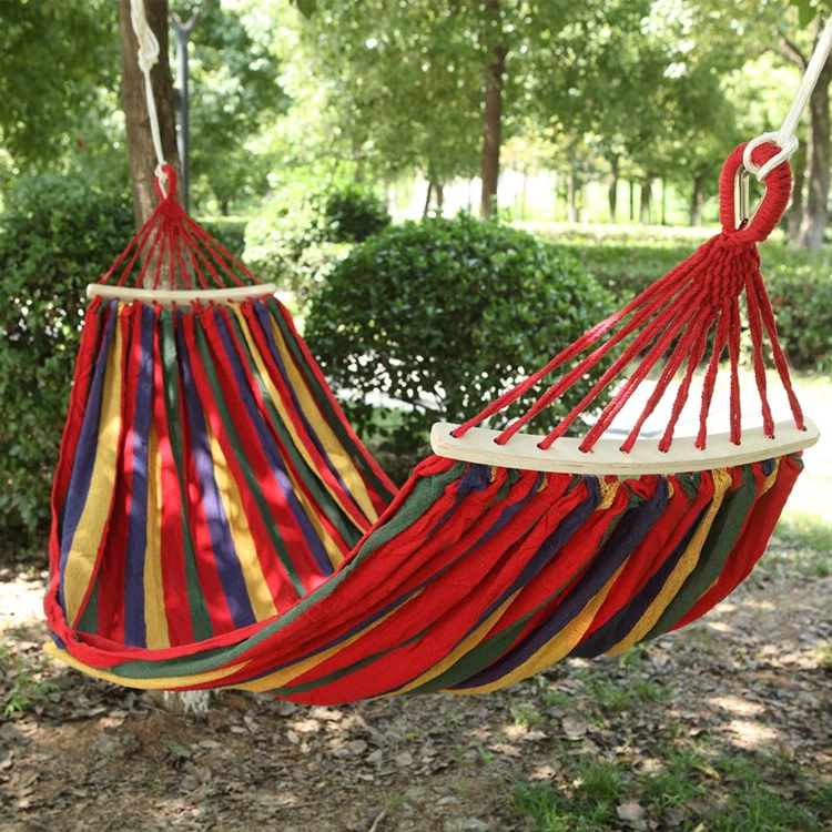 เปลญวนผ้าใบพกพา 240x80cm รับน้ำหนัก 150kg แถมกระเป๋าและเชือก