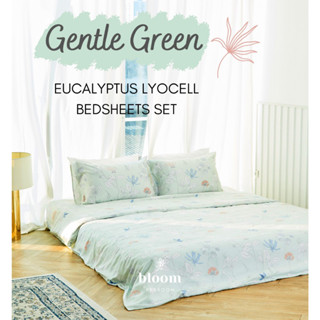 💚 bloom bedroom เซ็ตผ้าปูที่นอนเทนเซล 100% สีเขียวอ่อน • Gentle Green Organic Eucalyptus Lyocell Bed Sheets Set 💚