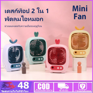 พัดลมไอเย็นพกพา Monster Air Cooler แอร์มินิ แอร์พกพา USB พัดลมแอร์ พัดลมปรับอากาศ พัดลมแอร์พกพา fan cooler