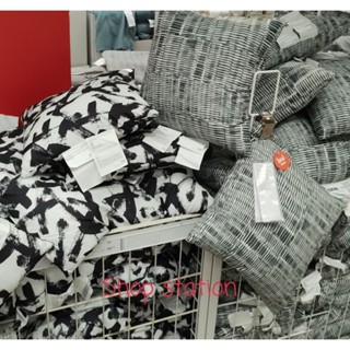 หมอนอิง ikea สีขาว/ดำ ขนาด40x40 ซม. (16x16นิ้ว)TURILL ทูริลล์ สินค้าพร้อมส่ง