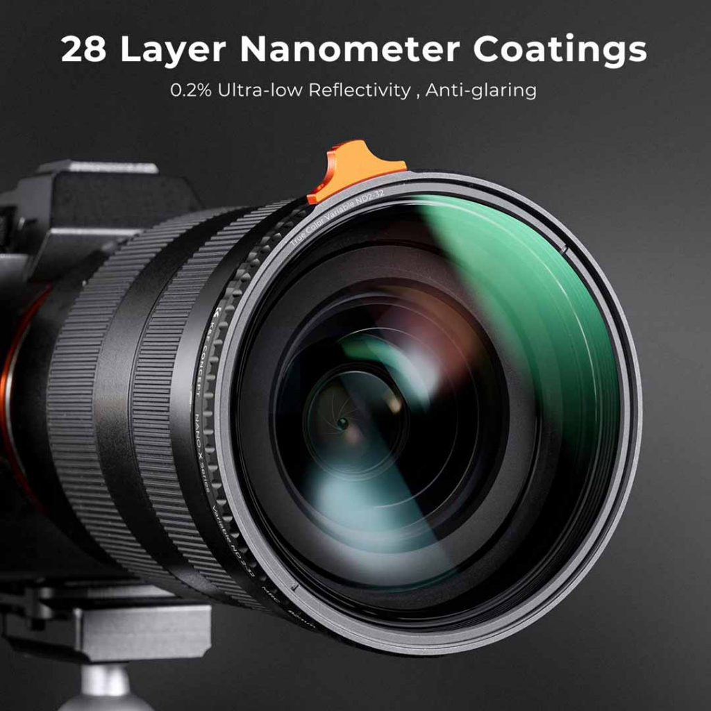 K&F 49-82mm True Color Nano-X ND2~ND32, 1 to 5-Stop Variable ND Filter, 28 Layer coatings ประกันศูนย์ไทย 2 ปี