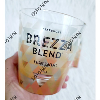 (ส่งฟรี พร้อมส่งในไทย) Starbucks สตาร์บัค 350ML แก้ว BREZZA BLEND ปี 2014 ตูดแก้วหนามาก (ของแท้)