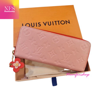 LV Empreinte Clemence Wallet มือสองสภาพดี ห้อยดอกไม้