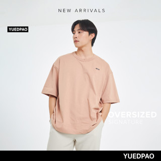 Yuedpao No.1 เสื้อยืด Signature Oversize Summer ผ้าหนาทรงสวย ยับยากรีดง่าย รับประกันไม่ย้วย 2 ปี เสื้อยืด สี Sandstone