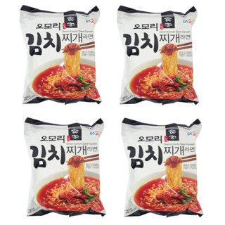 มาม่าเกาหลี Omori Kimchi Ramen 1 แพ็ค 4 ห่อ รสกิมจิ โอโมริ กิมจิสตูรามยอน 오모리김치