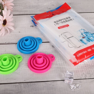 Silicone Folding Funnel กรวยซิลิโคนพับได้ ขนาดพกพา กรวยซิลิโคนกรอกน้ำ กรวยกรอกน้ำมัน