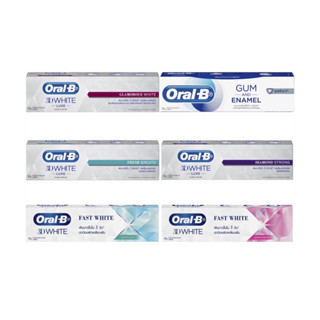 Oral B ออรัล-บี ยาสีฟัน ทรีดีไวท์ ขนาด 90 กรัม Oral B 3D white toothpaste 90 g.