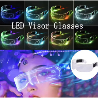 แว่นตาเรืองแสง LED แว่นตาปาร์ตี้ 7 สี แว่นตาไฟ กระพริบ แว่นตามีไฟ แว่นตาตาราง  L61