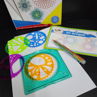 Spirograph ชุดอุปกรณ์เสริมการศึกษาชุดของเล่นวาดภาพ ด้วยเกียร์และวงกลม วาดรูปดาวด้วยการเขียนผ่านเกียร์และเฟืองเป็นรูปต่าง