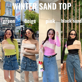 UIUI | winter sand top เสื้อปาดไหล่ ผ้าหนากำลังดี เก๋ๆ~