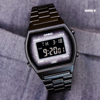 นาฬิกา Casio รุ่น B640WBG-1B นาฬิกาสายแสตนเลส สีดำ รุ่นใหม่ หน้าปัดกลิตเตอร์ - มั่นใจสินค้าของแท้ 100% รับประกัน1ปี