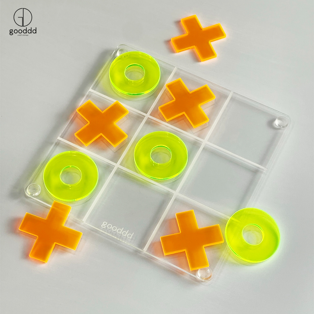 TicTacToe หรือเกมส์ XO อะคริลิคสะท้อนแสง กระดานใส แต่งบ้านสวยมากกกกกกกกก