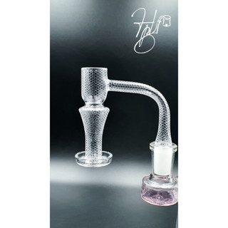 Terp Blenders Full Engraved Beveled Edge Quartz Banger for Dab rig, Wax/Dab/Shatter/Reson/Rosin BCN-05-01