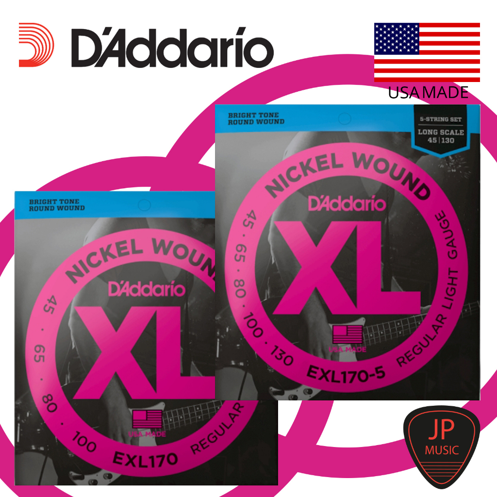 D'Addario EXL170 45-100(4สาย) / EXL170-5 45-130(5สาย) สายเบสไฟฟ้า