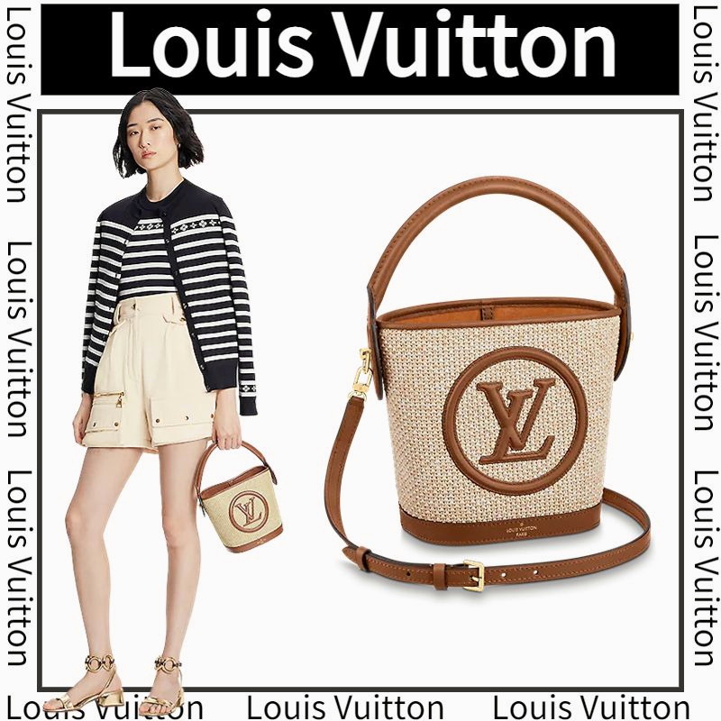 หลุยส์วิตตอง Louis Vuitton  SAC PETIT BUCKET/กระเป๋าสตรี/กระเป๋าสะพายข้าง/กระเป๋าสะพาย/รูปแบบล่าสุด/รับประกันของแท้