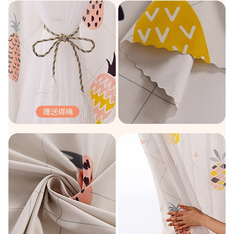 พร้อมส่ง ผ้าม่านหน้าต่าง ประตู 2 ชั้น ทึบแสง โปร่งแสง ผ้าม่านตีนตุ๊กแกติด ราคาถูก