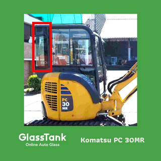 กระจกบานตายหลังขวา โคมัตสุ Komatsu PC 30MR กระจกแม็คโคร