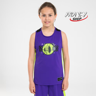 เสื้อยืดแขนกุดใส่เล่นบาสเก็ตบอล สำหรับเด็กผู้ชาย/เด็กผู้หญิง Kids Sleeveless Basketball Jersey