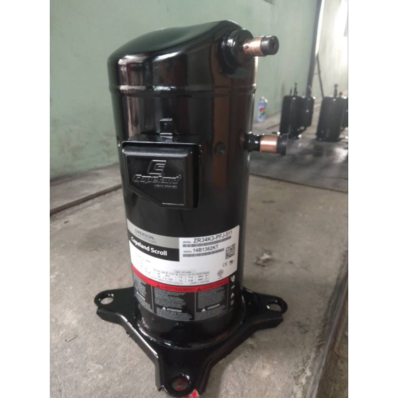 คอมแอร์มือสอง แบบสกอร์ รุ่น ZR34 ขนาด 28000 btu น้ำยา R22 ไฟ 220