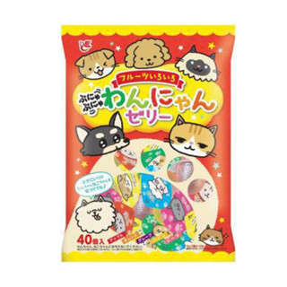 เยลลี่ลายการ์ตูนหมาแมวสุดน่ารัก OEx Ace Bakery Wan Nyan Jelly - คละรส, 15g x 40