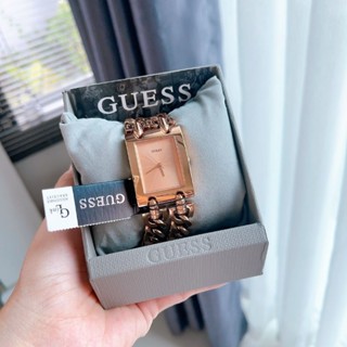 ⌚นาฬิกาข้อมือNEW Guess ตัวเรือนสายโซ่สเตนเลสโรสโกลด์ หน้าปัด 28*36 มิล สายโซ่คู่