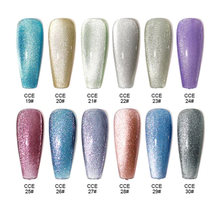 สีทาเล็บ สีลูกแก้ว กากเพชร 30 เฉดสี AS แบรนด์ดัง 15ml. CCE Set