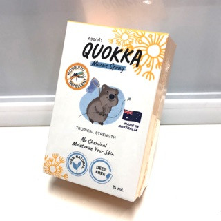 Quokka mozzie spray 15 ml สเปรย์กันยุง สเปรย์ลงบนผิวหนังบริเวณที่ต้องการ ควรสเปรย์ซ้ำทุก 3-4 ชั่ว