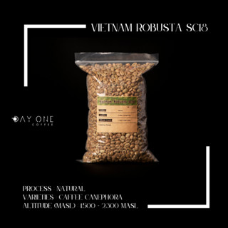 Vietnam Robusta G1 (Red Cherry Picked) - Pleiku Natural Premium Green Bean Coffee 1 kg. DAY ONE COFFEE